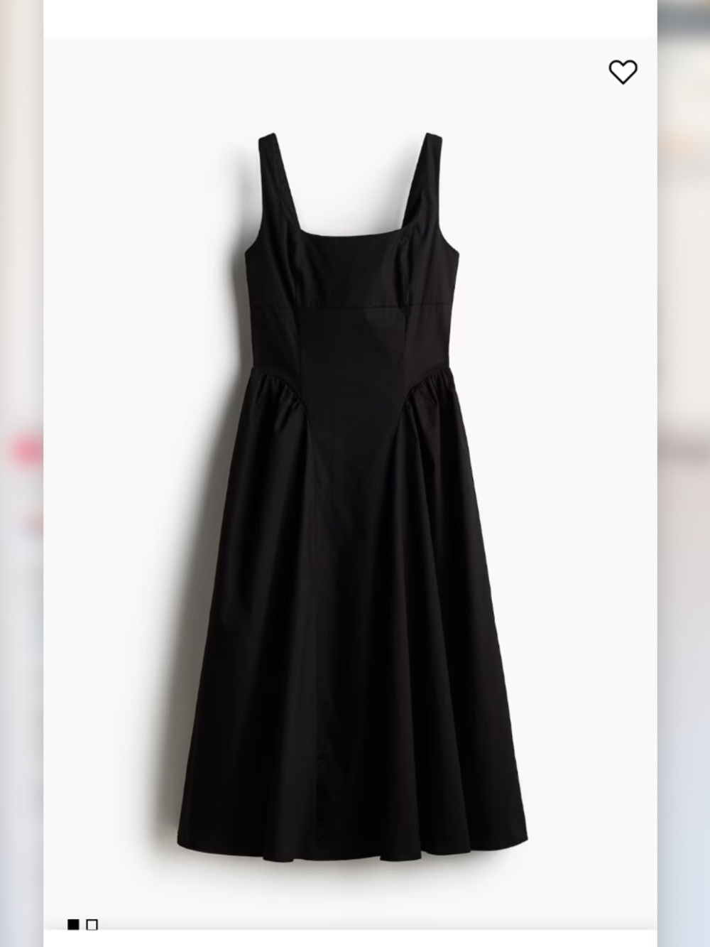 H&M poplin tie back midi dress
